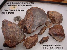 Gold Basin Area meteorite puzzle - pieces