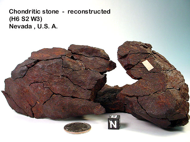 image of a RECONSTRUCTED Nevada meteorite